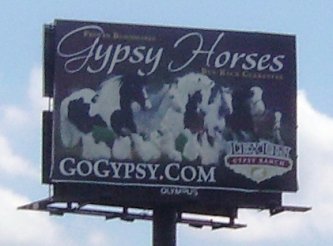 gypsy horse billboard